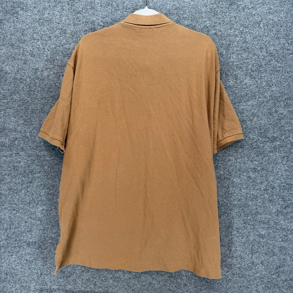 Polo Ralph Lauren Polo Shirt Mens XXL Brown Tan Pony Logo Short Sleeve Pique